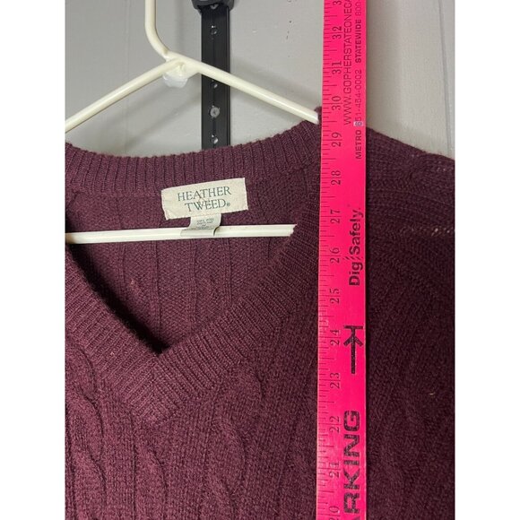 Vintage Heather & Tweed Sweater Womens MD Wool Chunky Knit Pullover Fair Isle - Picture 5 of 5